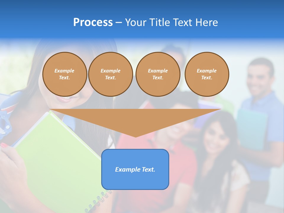 A Group Of People Standing In A Line Holding Folders PowerPoint Template