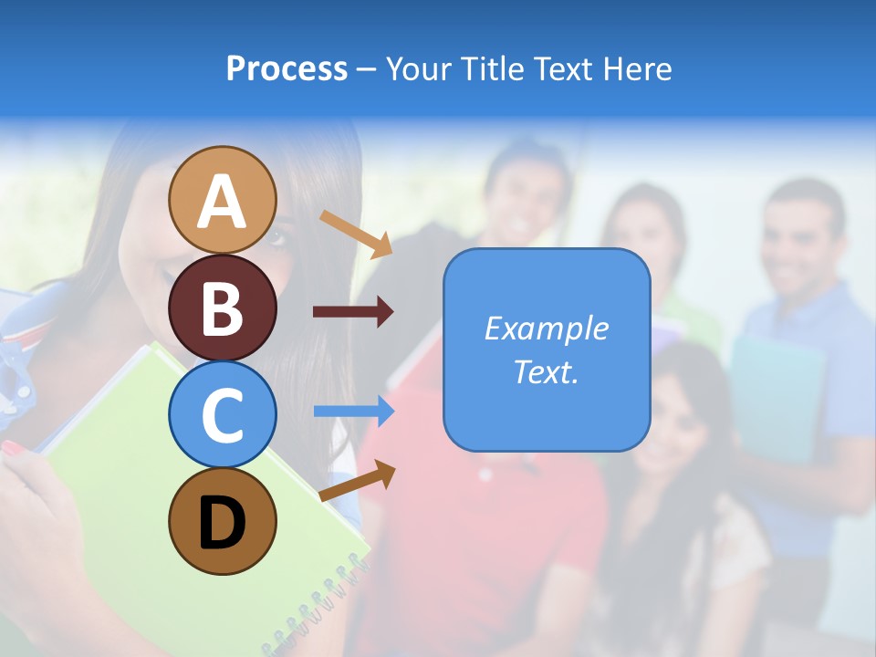 A Group Of People Standing In A Line Holding Folders PowerPoint Template