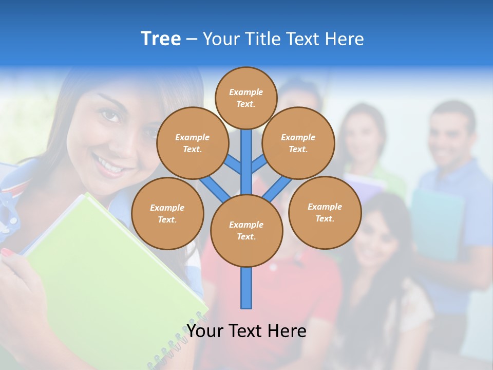 A Group Of People Standing In A Line Holding Folders PowerPoint Template