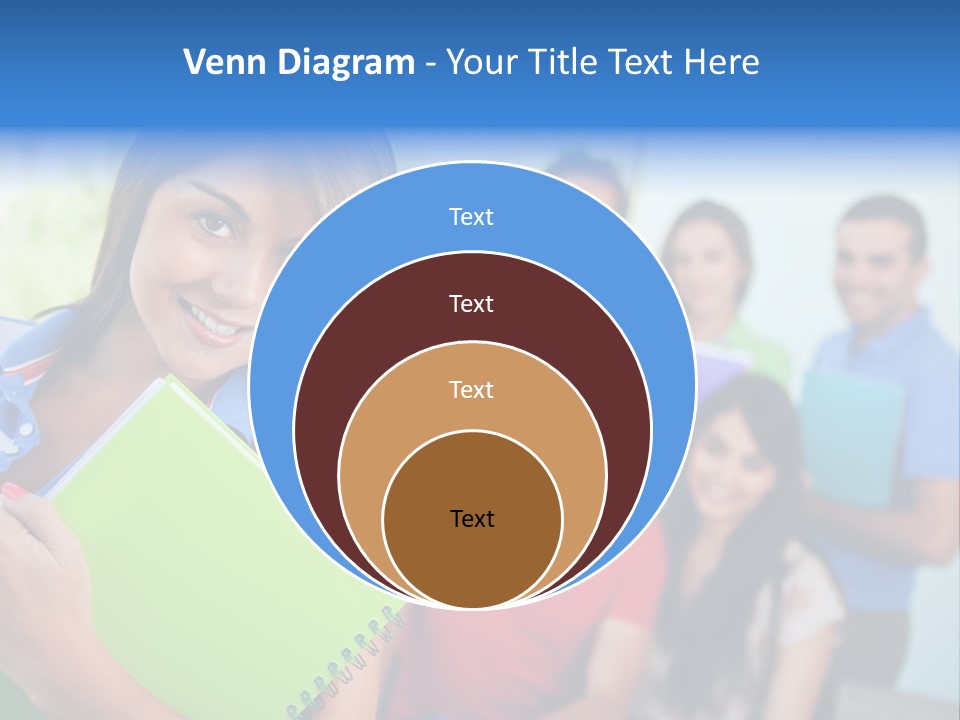 A Group Of People Standing In A Line Holding Folders PowerPoint Template
