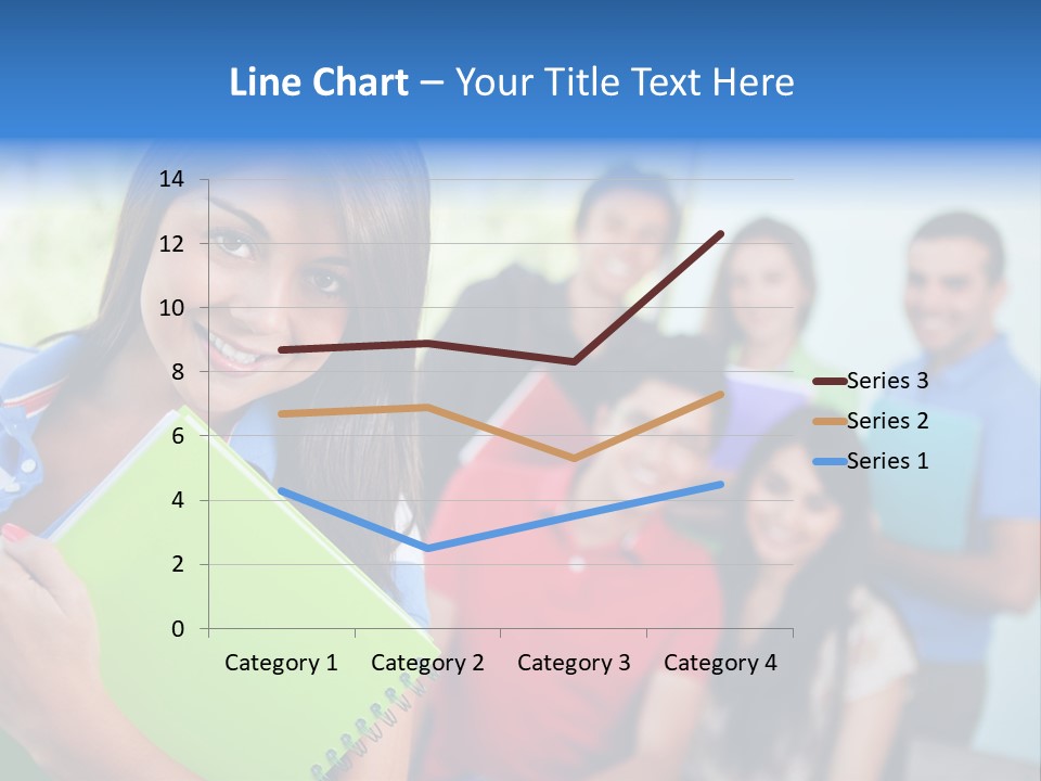 A Group Of People Standing In A Line Holding Folders PowerPoint Template