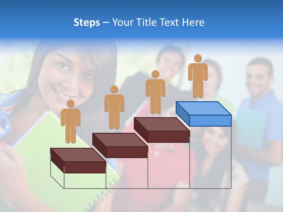 A Group Of People Standing In A Line Holding Folders PowerPoint Template