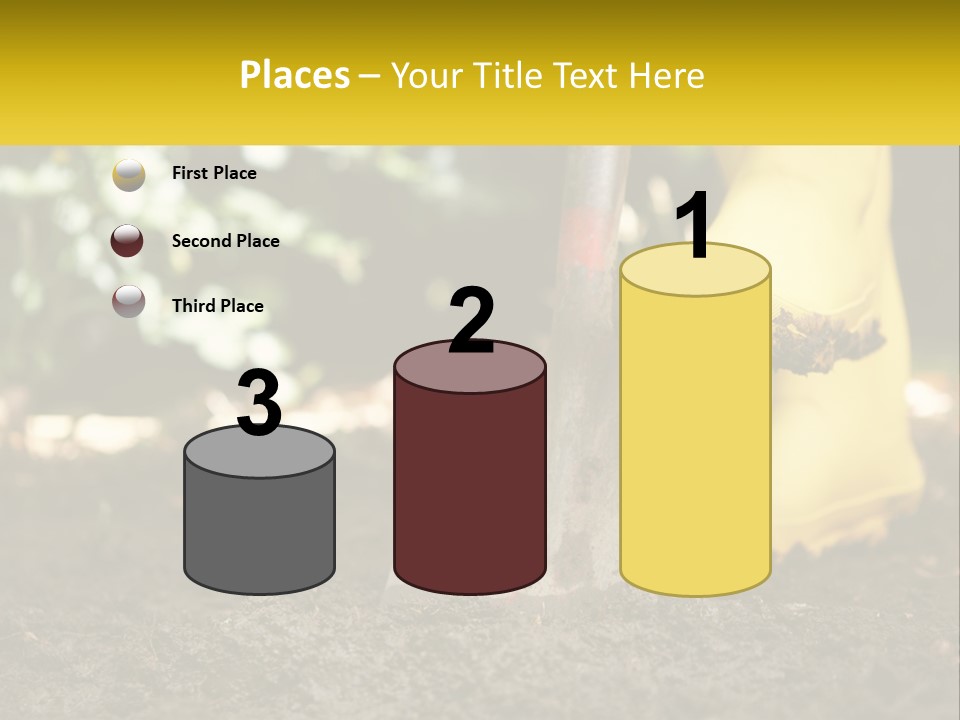A Person In Yellow Rubber Boots Digging In The Dirt With A Shovel PowerPoint Template
