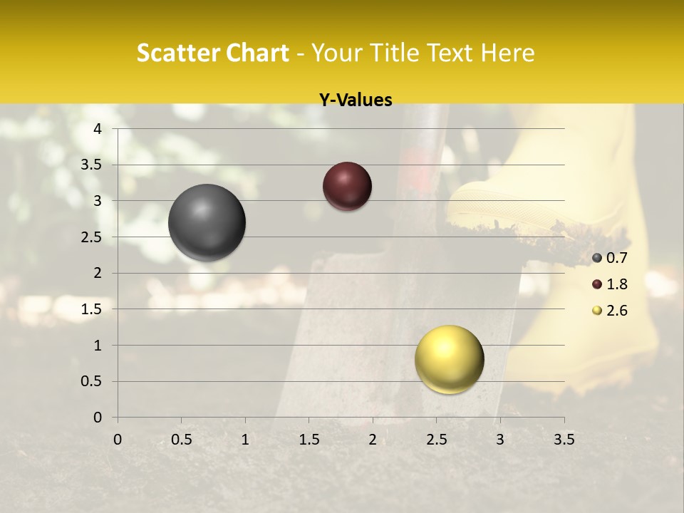 A Person In Yellow Rubber Boots Digging In The Dirt With A Shovel PowerPoint Template