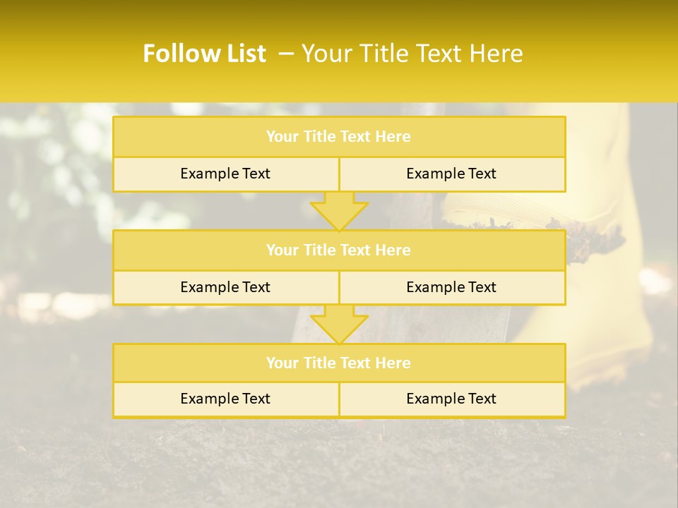 A Person In Yellow Rubber Boots Digging In The Dirt With A Shovel PowerPoint Template