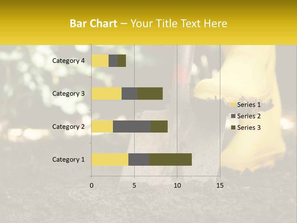 A Person In Yellow Rubber Boots Digging In The Dirt With A Shovel PowerPoint Template