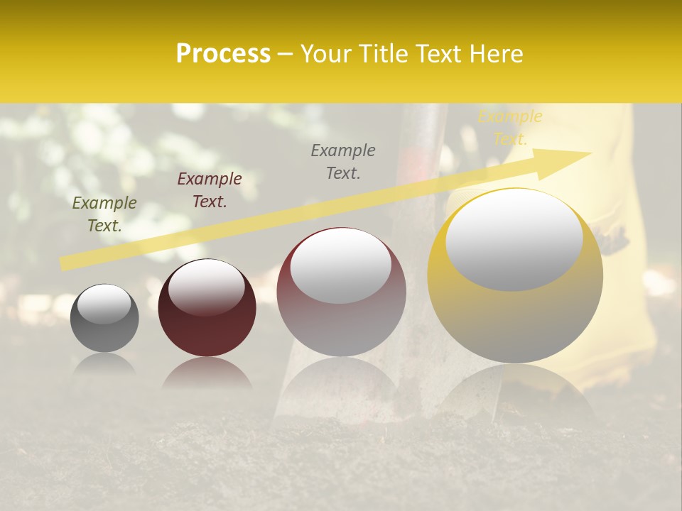 A Person In Yellow Rubber Boots Digging In The Dirt With A Shovel PowerPoint Template