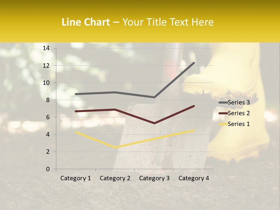A Person In Yellow Rubber Boots Digging In The Dirt With A Shovel PowerPoint Template