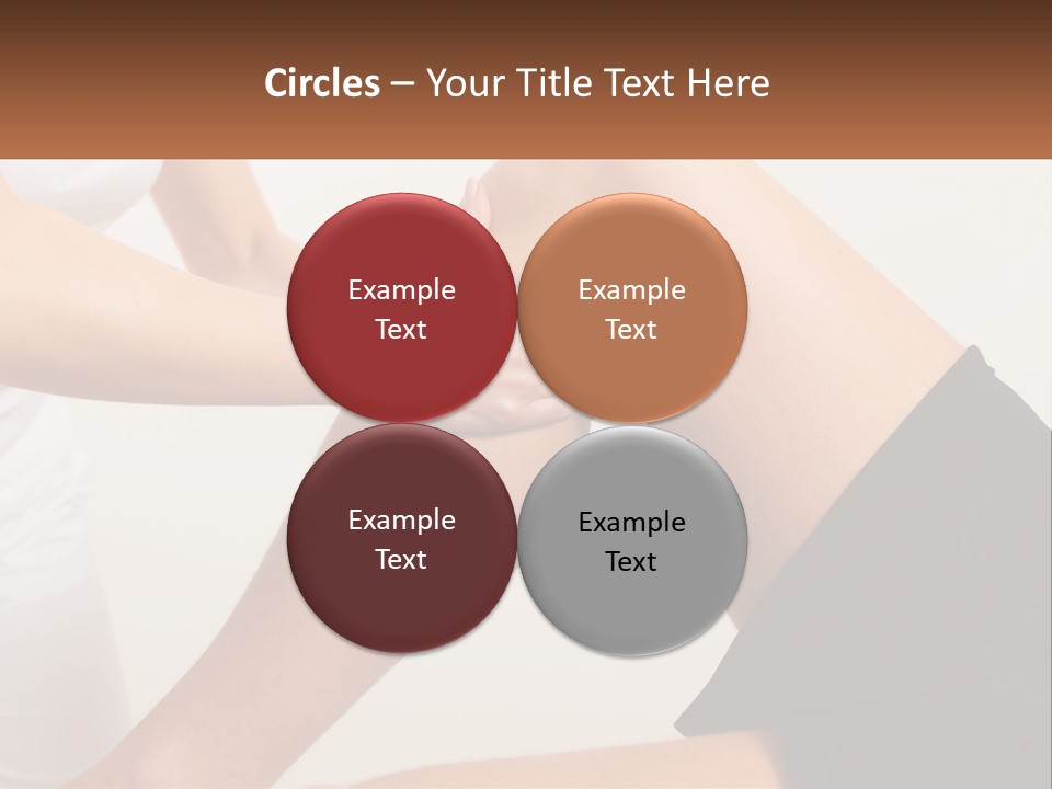 A Woman Is Touching Her Knee With Her Hand PowerPoint Template