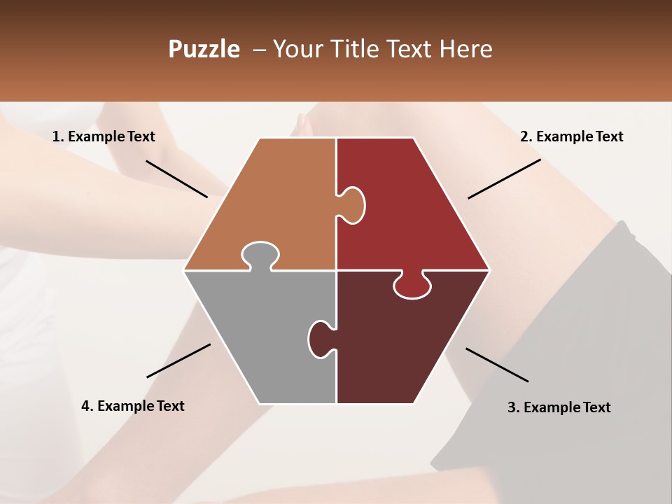 A Woman Is Touching Her Knee With Her Hand PowerPoint Template