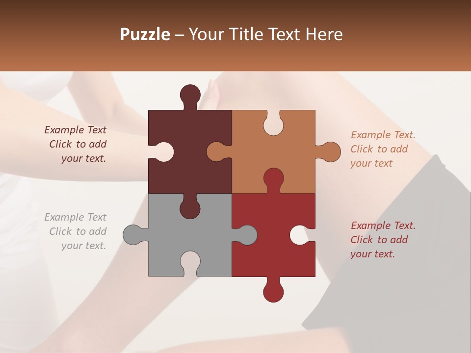 A Woman Is Touching Her Knee With Her Hand PowerPoint Template