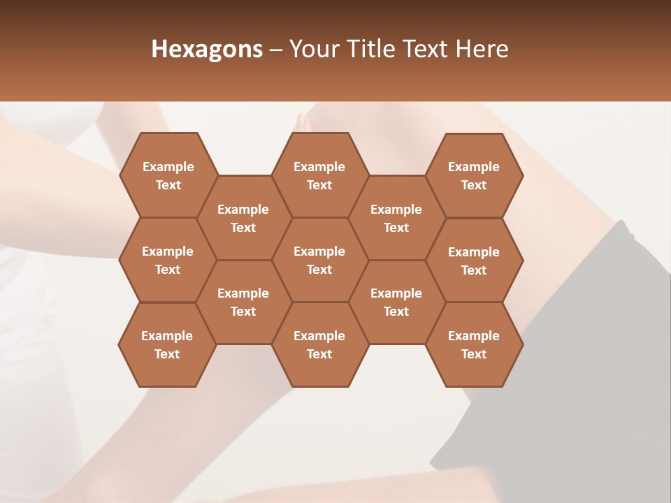 A Woman Is Touching Her Knee With Her Hand PowerPoint Template