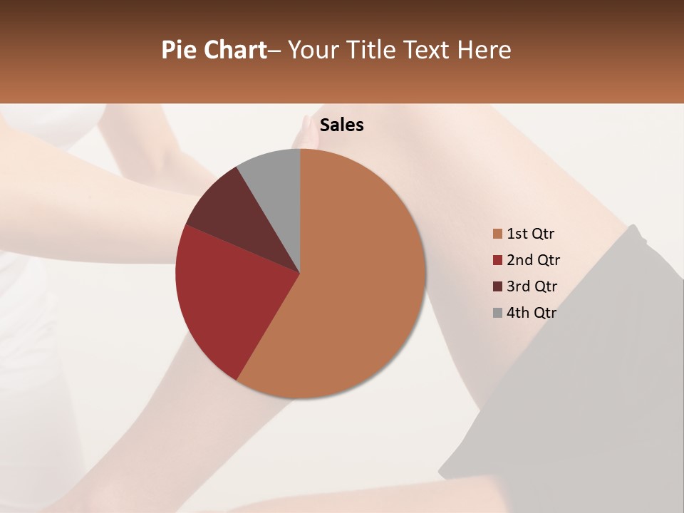 A Woman Is Touching Her Knee With Her Hand PowerPoint Template