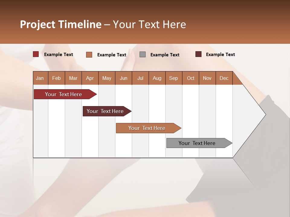 A Woman Is Touching Her Knee With Her Hand PowerPoint Template