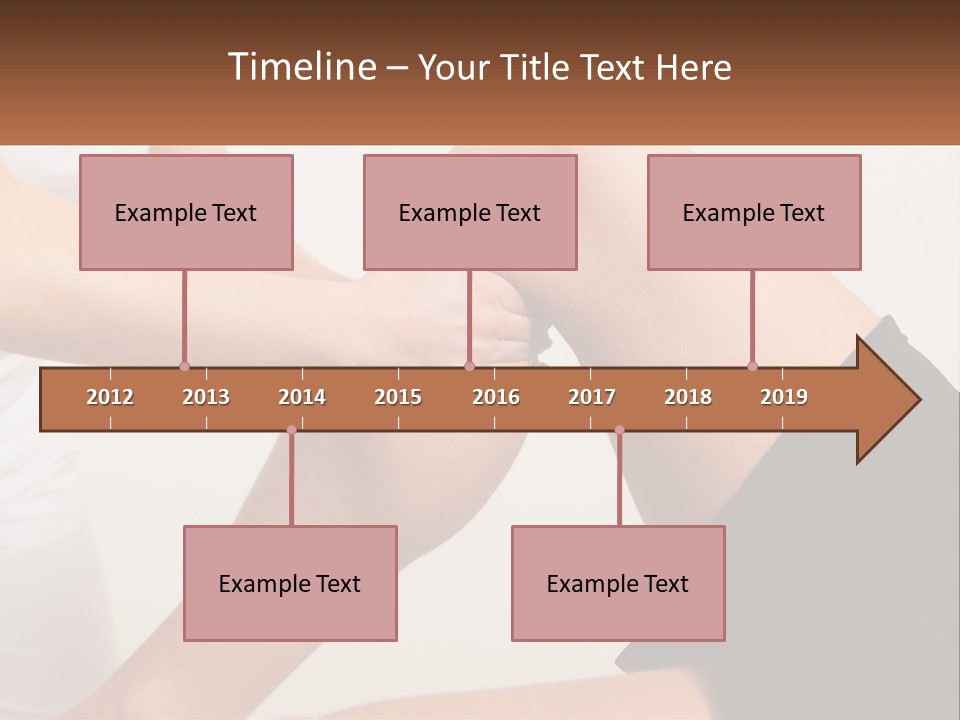 A Woman Is Touching Her Knee With Her Hand PowerPoint Template