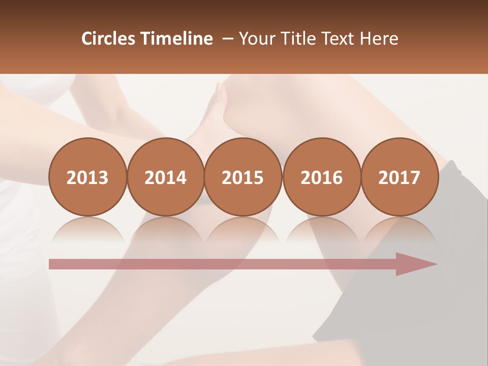 A Woman Is Touching Her Knee With Her Hand PowerPoint Template