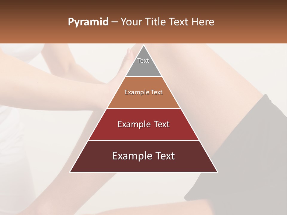 A Woman Is Touching Her Knee With Her Hand PowerPoint Template