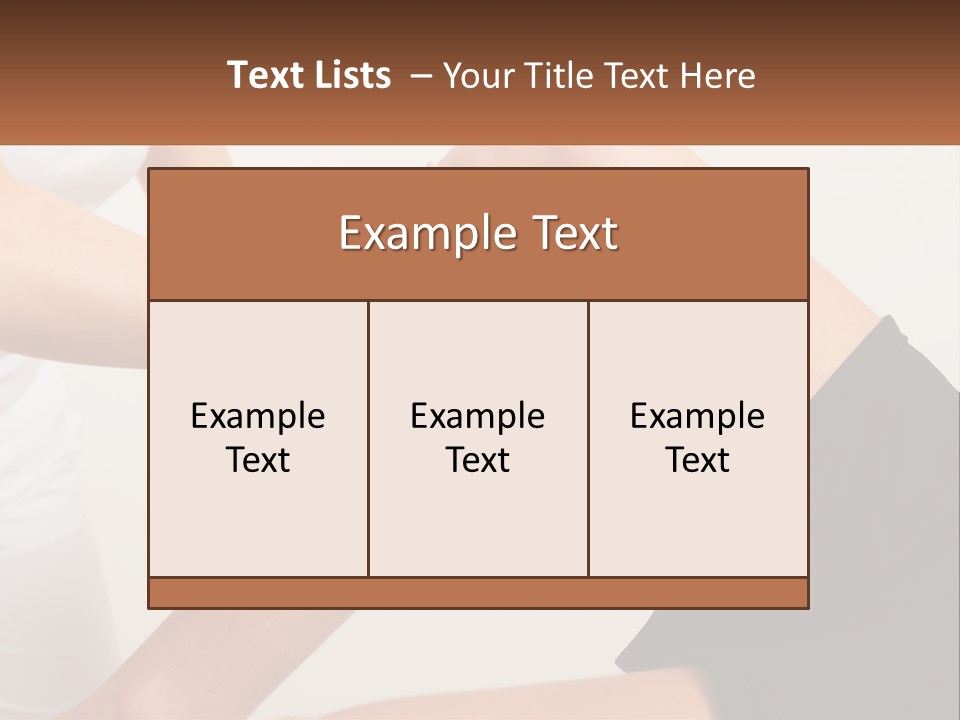 A Woman Is Touching Her Knee With Her Hand PowerPoint Template