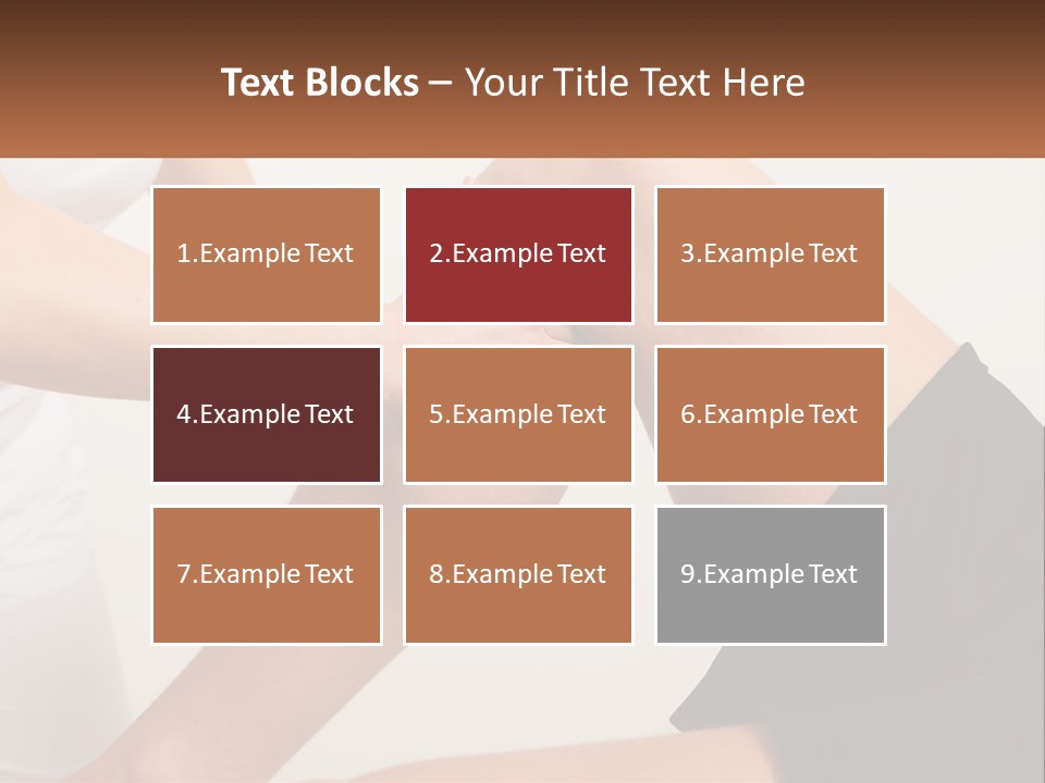 A Woman Is Touching Her Knee With Her Hand PowerPoint Template