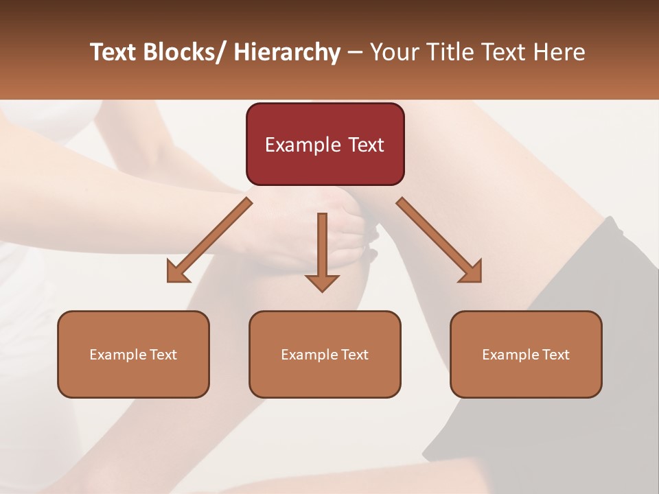 A Woman Is Touching Her Knee With Her Hand PowerPoint Template