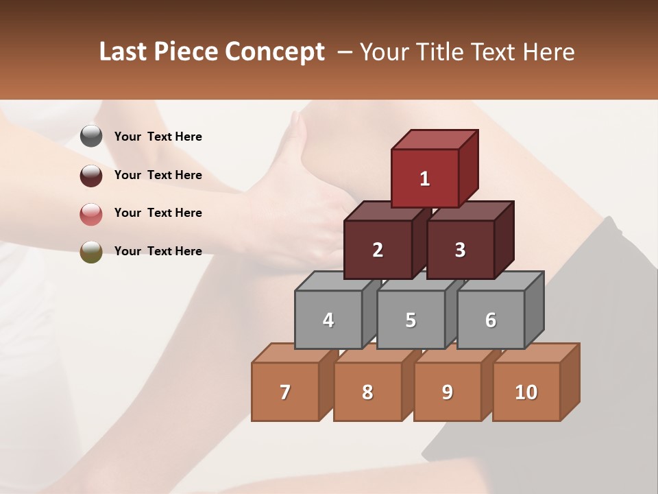 A Woman Is Touching Her Knee With Her Hand PowerPoint Template