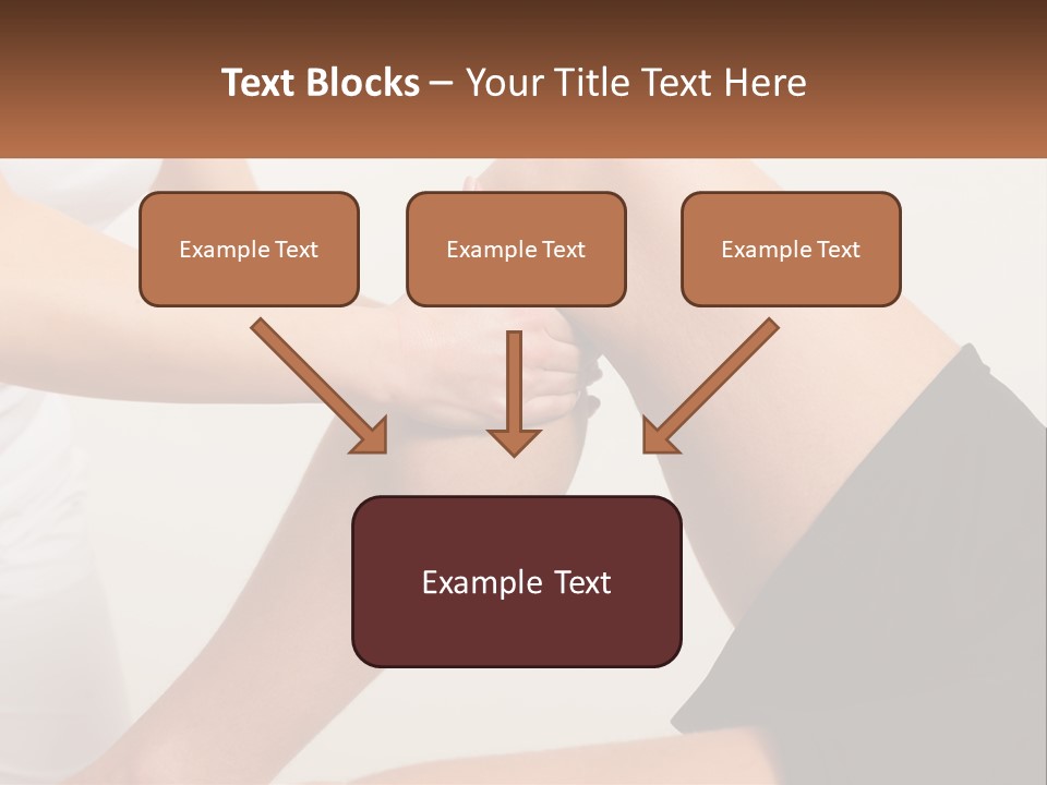 A Woman Is Touching Her Knee With Her Hand PowerPoint Template