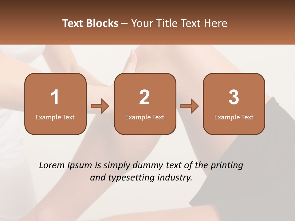 A Woman Is Touching Her Knee With Her Hand PowerPoint Template