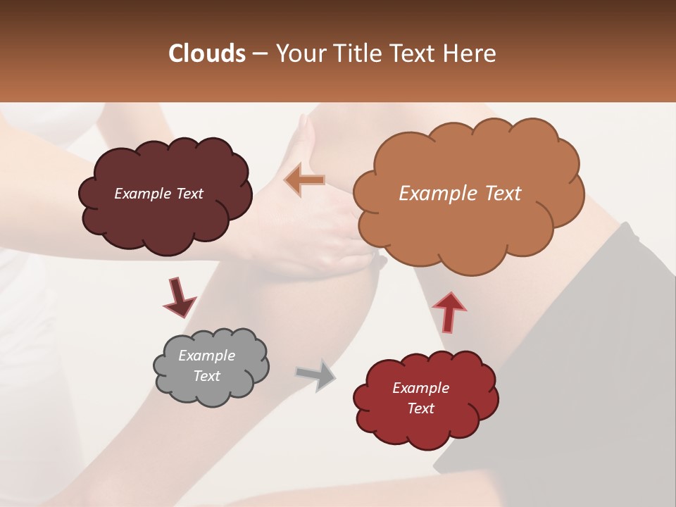 A Woman Is Touching Her Knee With Her Hand PowerPoint Template