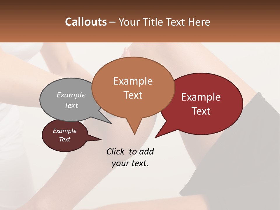 A Woman Is Touching Her Knee With Her Hand PowerPoint Template