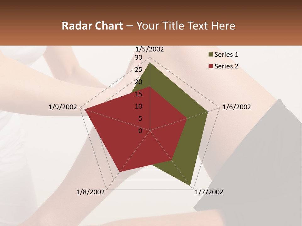 A Woman Is Touching Her Knee With Her Hand PowerPoint Template