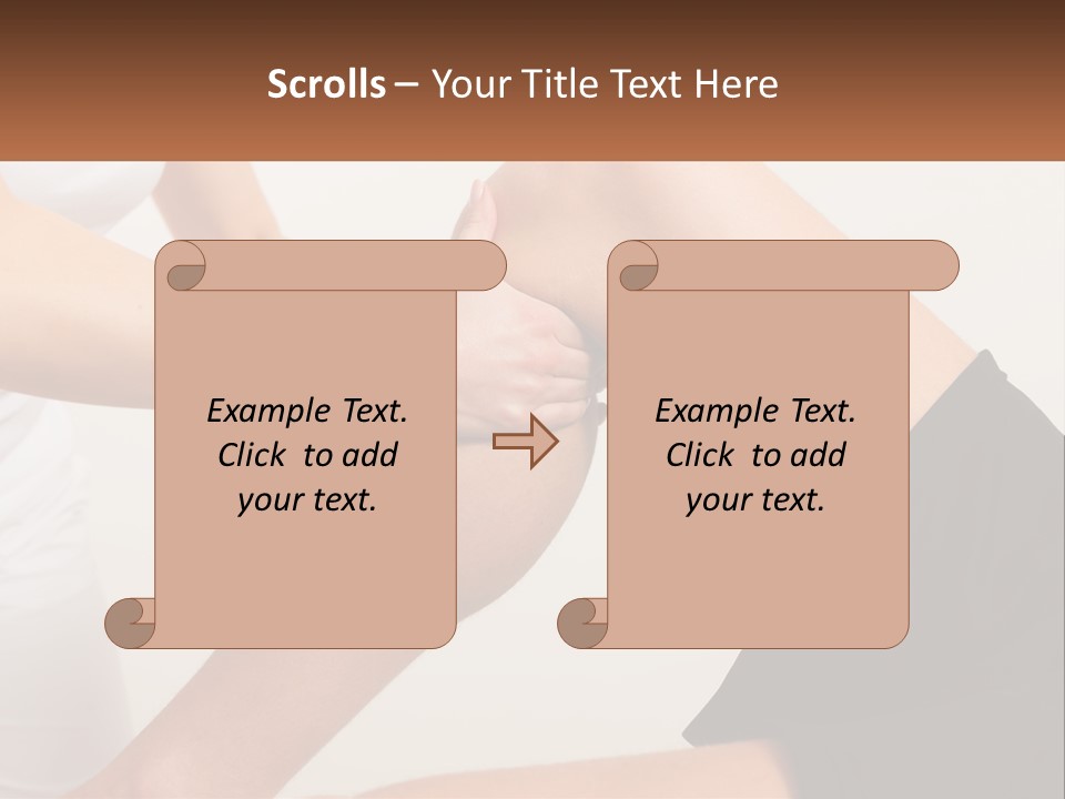 A Woman Is Touching Her Knee With Her Hand PowerPoint Template