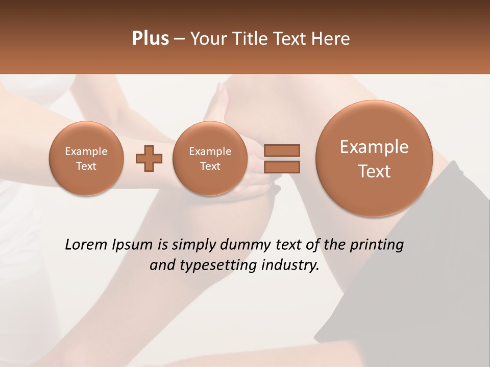 A Woman Is Touching Her Knee With Her Hand PowerPoint Template
