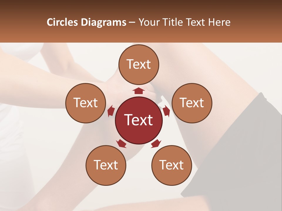 A Woman Is Touching Her Knee With Her Hand PowerPoint Template