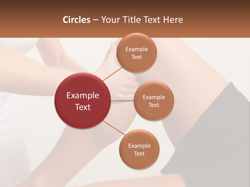 A Woman Is Touching Her Knee With Her Hand PowerPoint Template