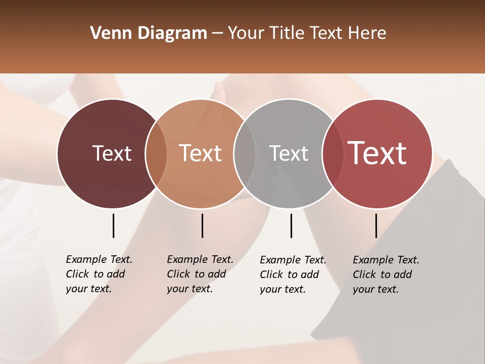 A Woman Is Touching Her Knee With Her Hand PowerPoint Template