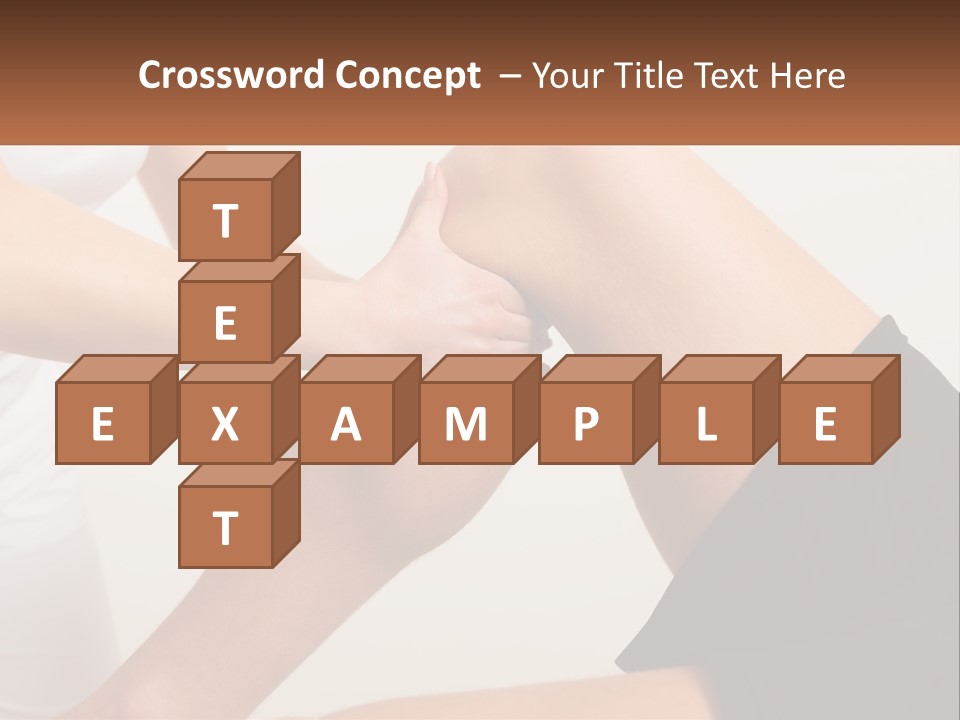 A Woman Is Touching Her Knee With Her Hand PowerPoint Template