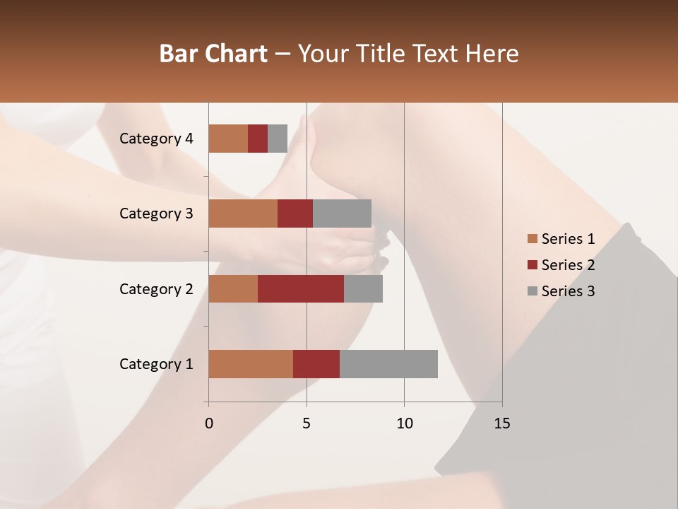 A Woman Is Touching Her Knee With Her Hand PowerPoint Template