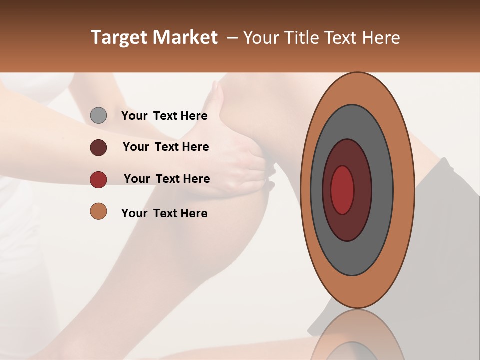 A Woman Is Touching Her Knee With Her Hand PowerPoint Template