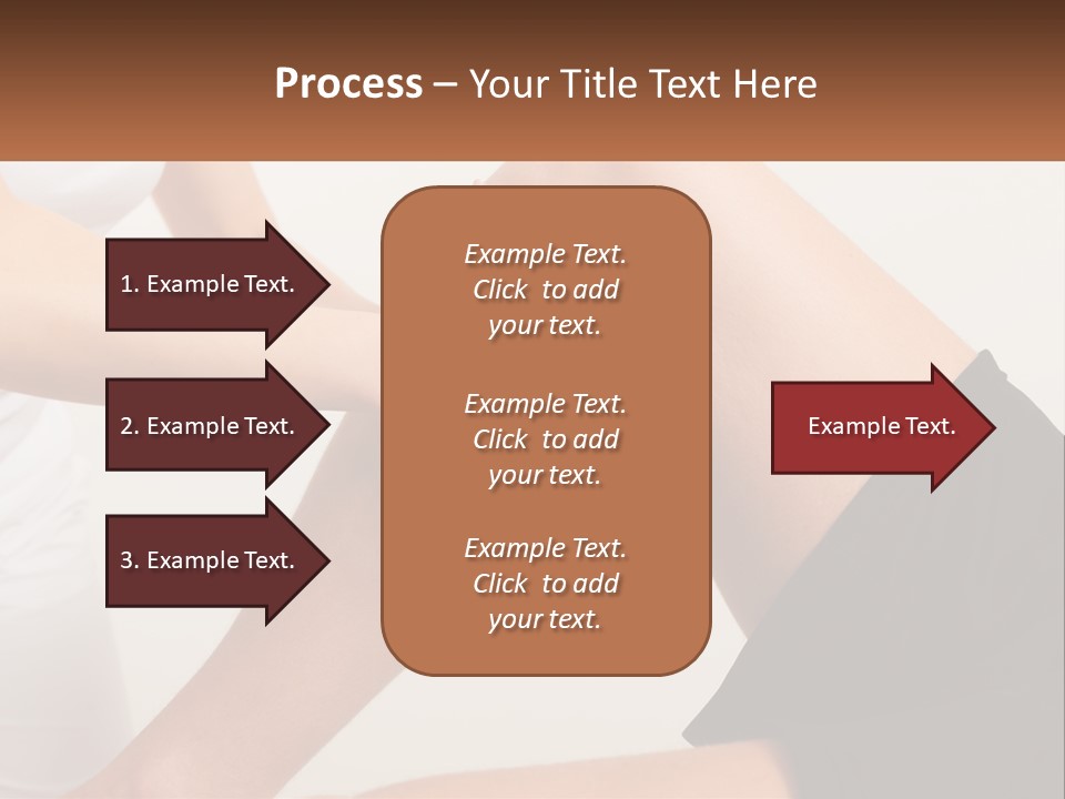 A Woman Is Touching Her Knee With Her Hand PowerPoint Template