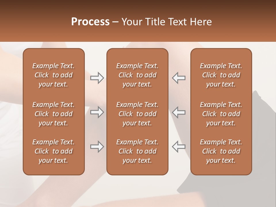 A Woman Is Touching Her Knee With Her Hand PowerPoint Template