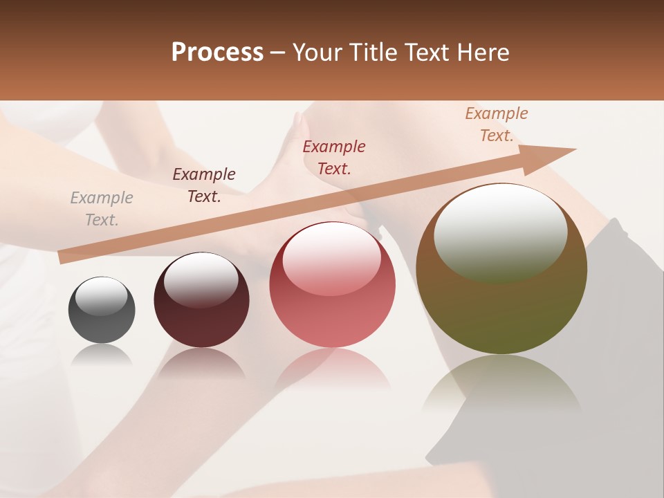 A Woman Is Touching Her Knee With Her Hand PowerPoint Template