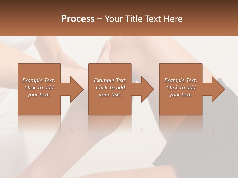 A Woman Is Touching Her Knee With Her Hand PowerPoint Template