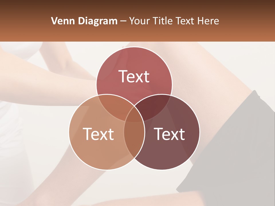 A Woman Is Touching Her Knee With Her Hand PowerPoint Template