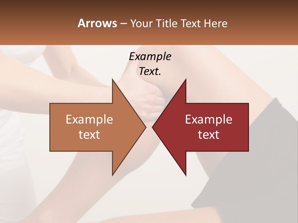 A Woman Is Touching Her Knee With Her Hand PowerPoint Template