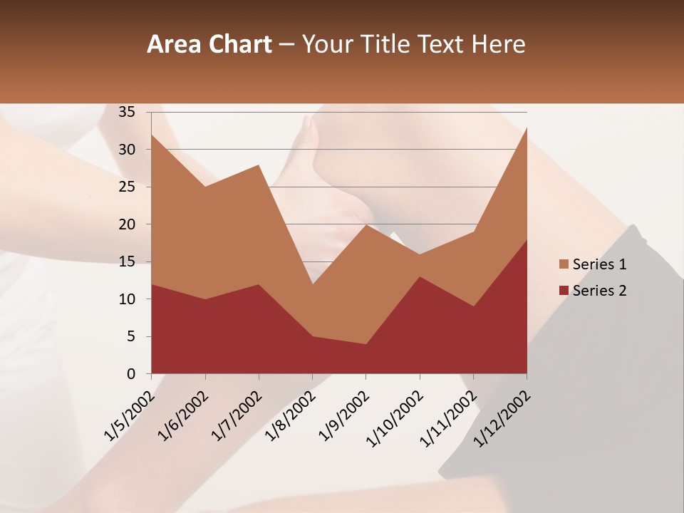 A Woman Is Touching Her Knee With Her Hand PowerPoint Template