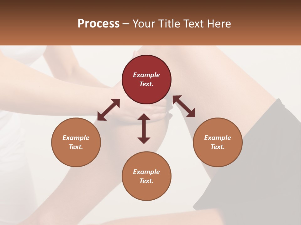 A Woman Is Touching Her Knee With Her Hand PowerPoint Template