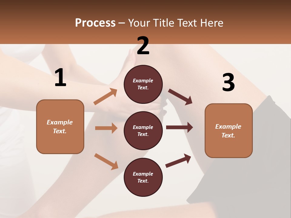 A Woman Is Touching Her Knee With Her Hand PowerPoint Template