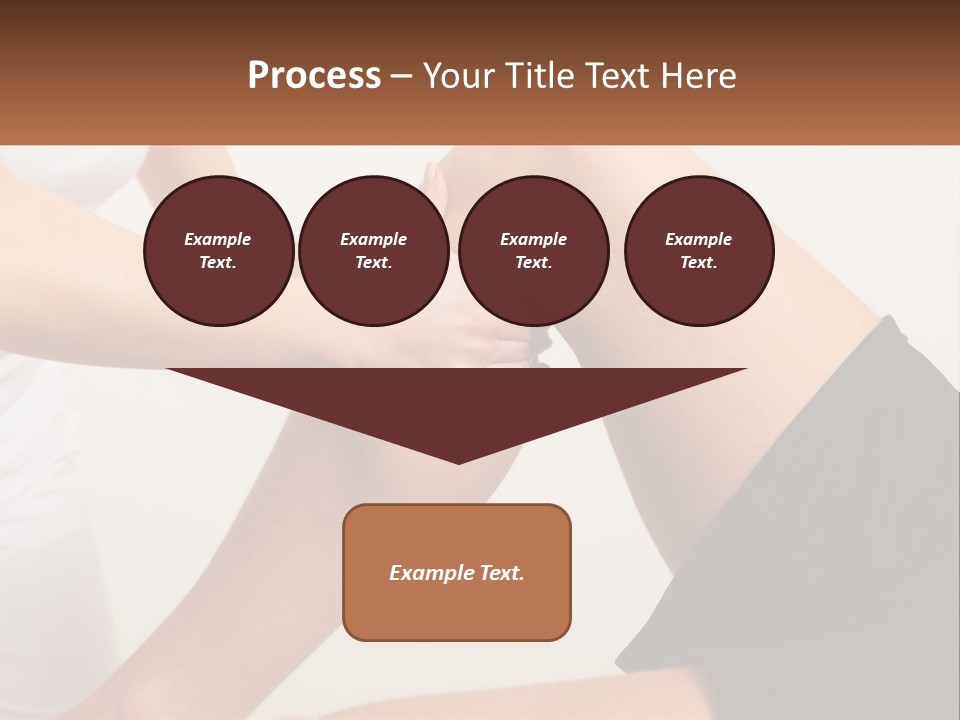 A Woman Is Touching Her Knee With Her Hand PowerPoint Template