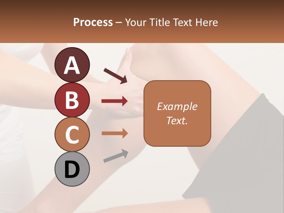 A Woman Is Touching Her Knee With Her Hand PowerPoint Template