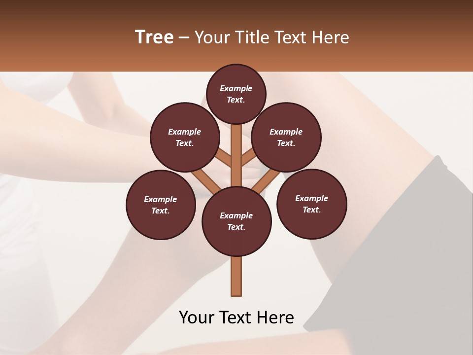 A Woman Is Touching Her Knee With Her Hand PowerPoint Template